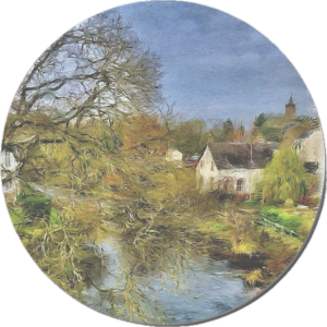 Dunblane coaster - Allan Water from High St bridge